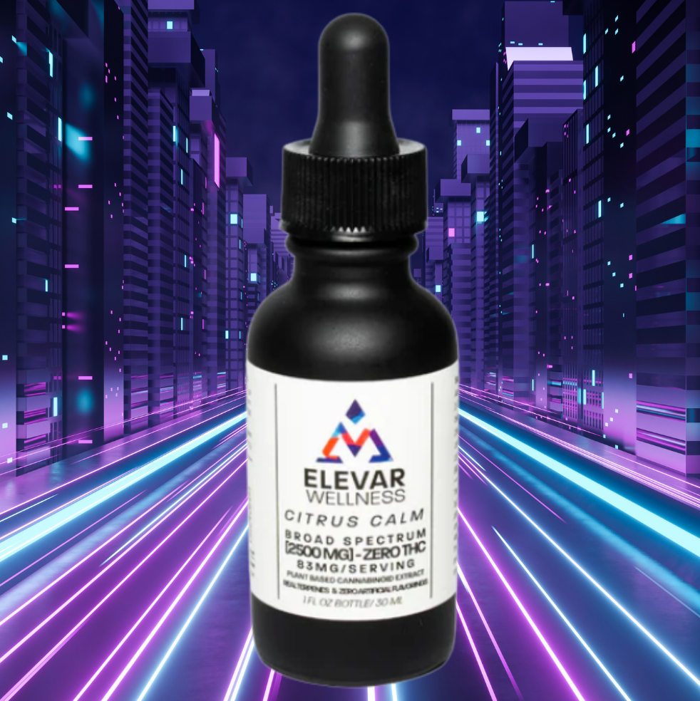ELEVAR 2500mg BROAD SPECTRUM CBD TINCTURE W/ CBG & CBN