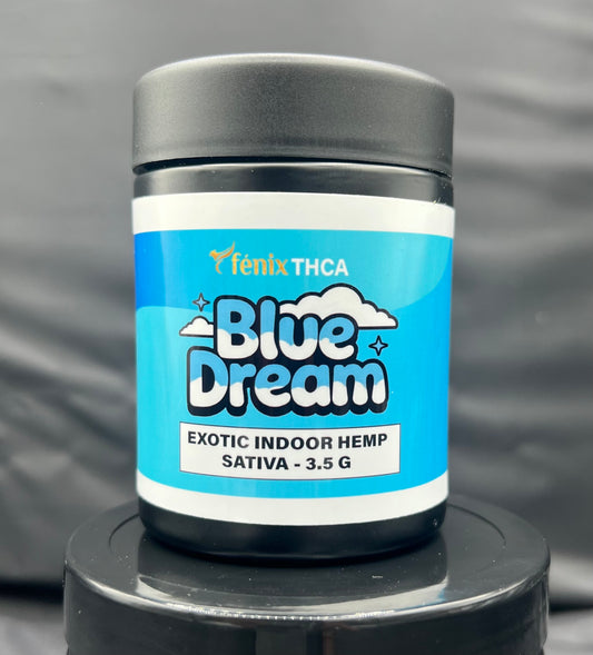 BLUE DREAM THCA FLOWER, BRANDED & JARRED