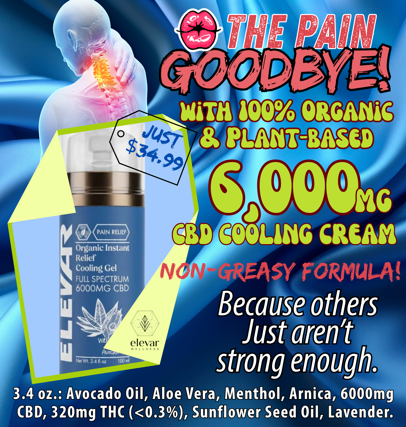 ELEVAR 6000mg CBD Pain Cream