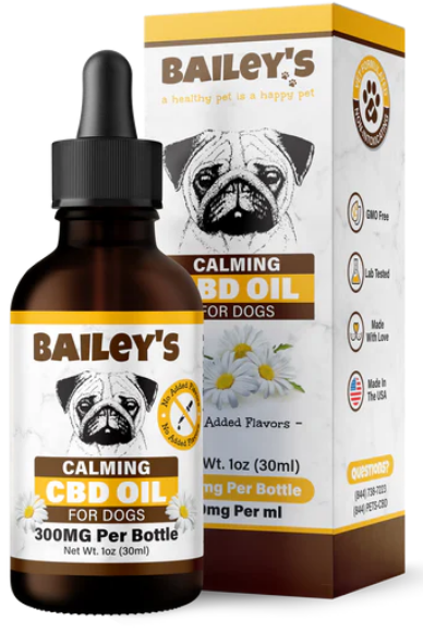 BAILEY'S CBD PET TINCTURE, CALMING, W/ CHAMOMILE + L-THEANINE