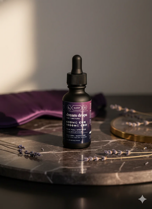 ELEVAR DREAM DROPS FULL SPECTRUM CBD+CBN SLEEP TINCTURE: Our best selling product!