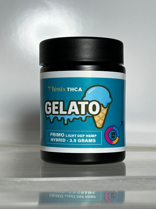 GELATO THCA FLOWER, BRANDED & JARRED