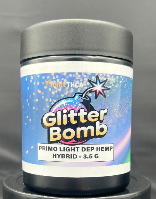 GLITTER BOMB THCA FLOWER, BRANDED & JARRED