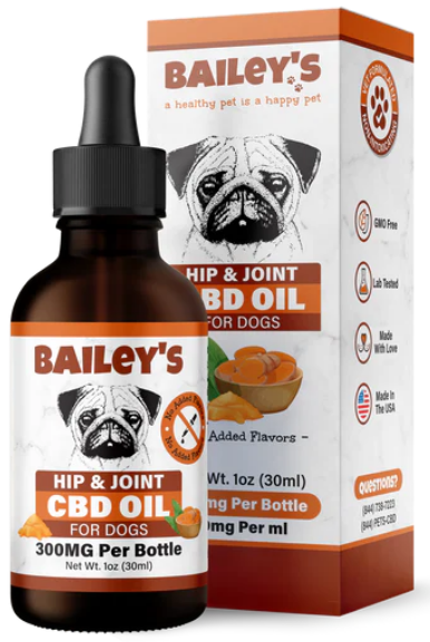 BAILEY'S CBD+TURMERIC DOG TINCTURE FOR HIP & JOINT