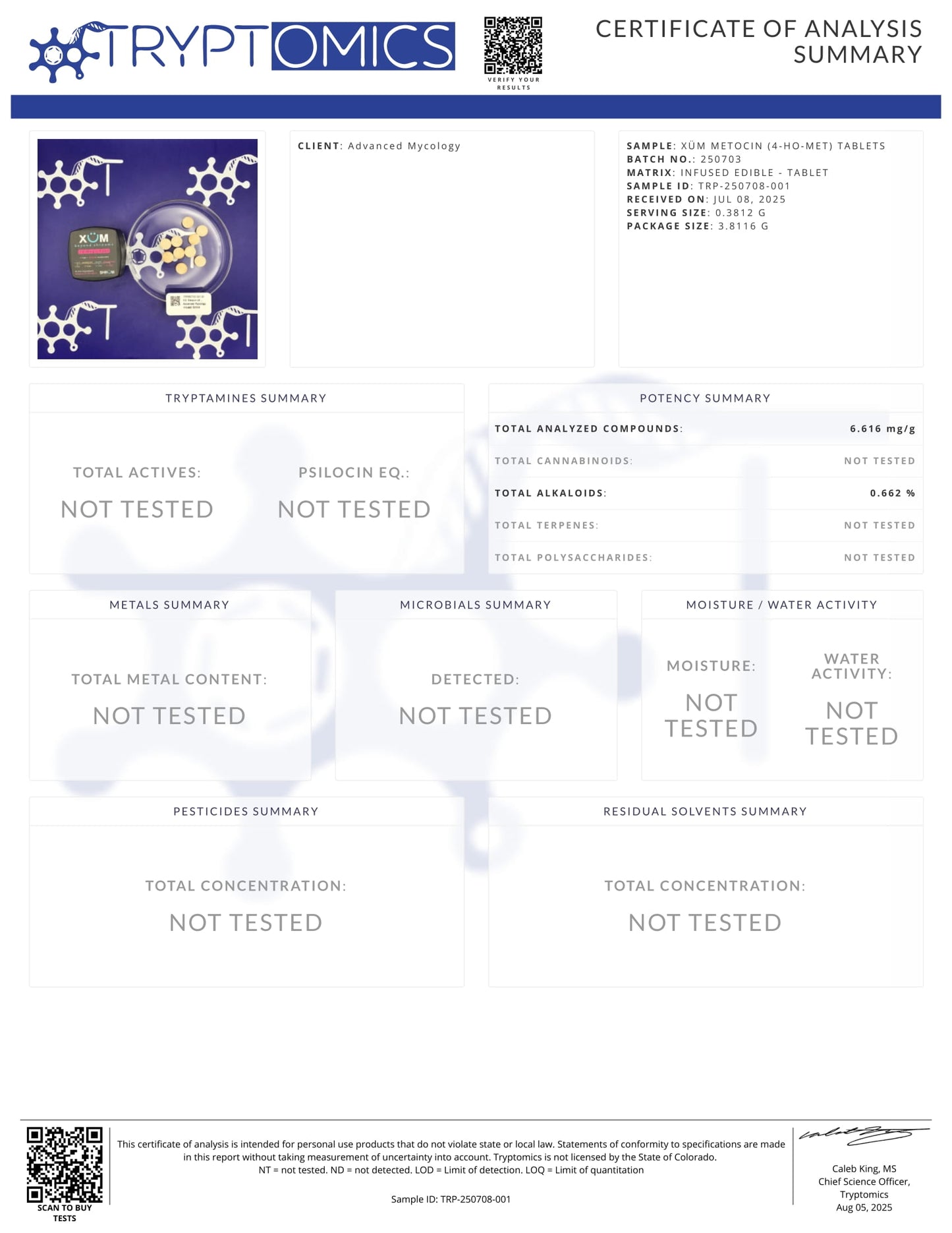 XUM Beyond Shrooms Metocin Tablets