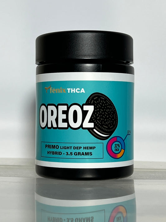 OREOZ THCA FLOWER, BRANDED & JARRED