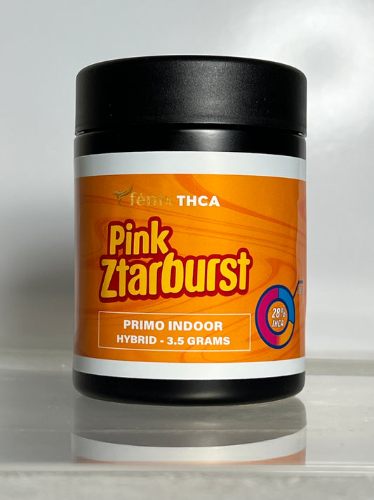 PINK ZTARBURST THCA FLOWER, BRANDED & JARRED