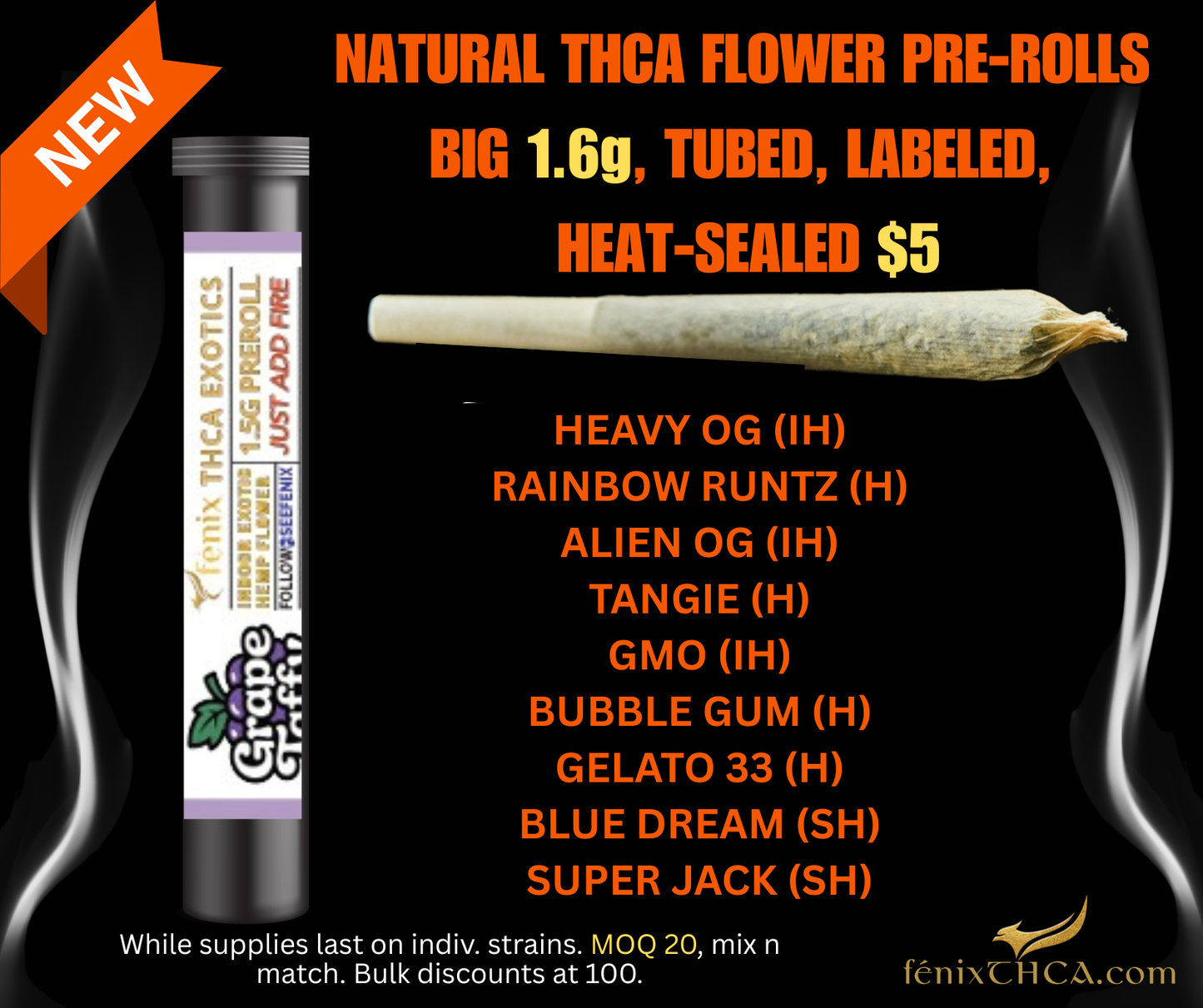 FENIX KING-SIZE THCA 1.6g PRE-ROLLS