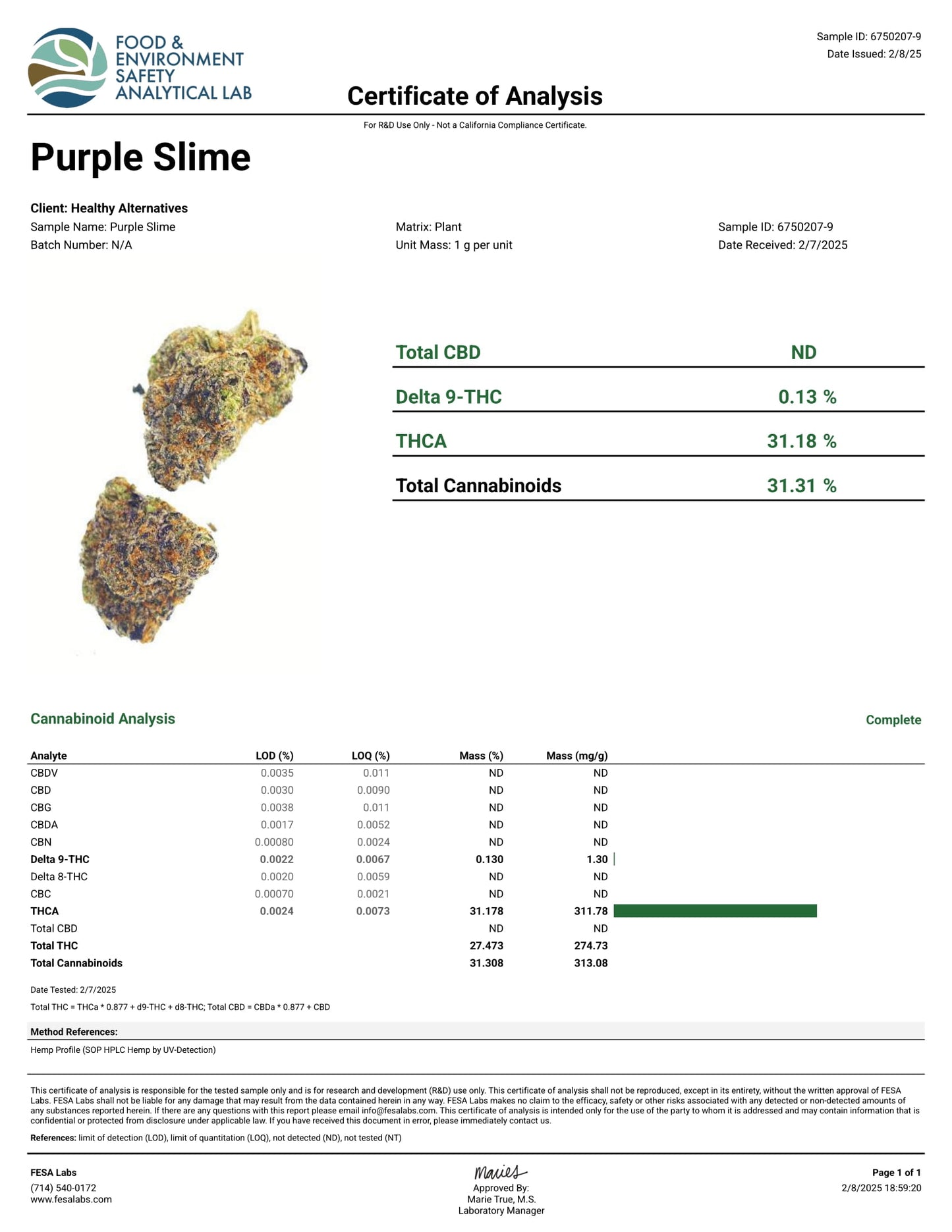 PURPLE SLIME THCA FLOWER, BRANDED & JARRED