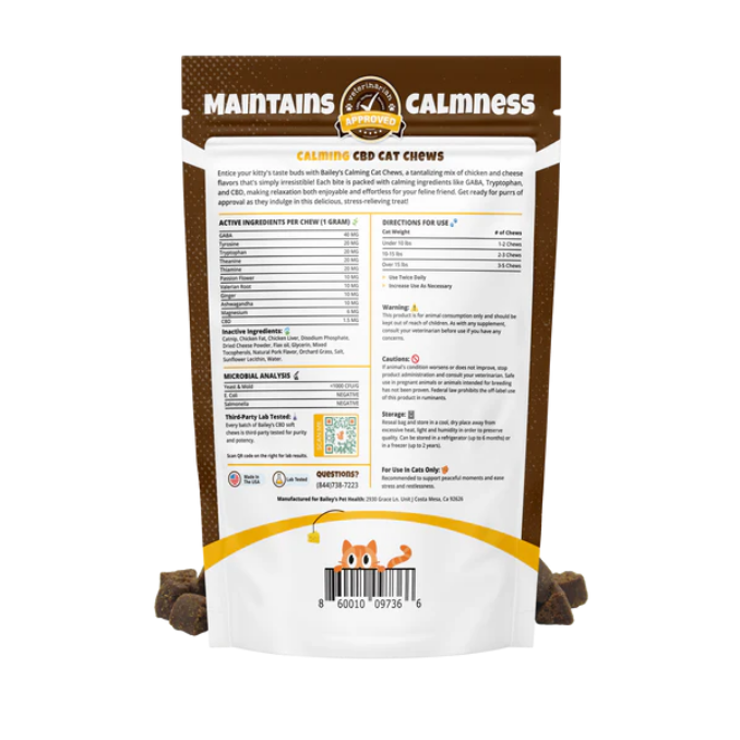 BAILEY'S CBD CALMING CAT TREATS