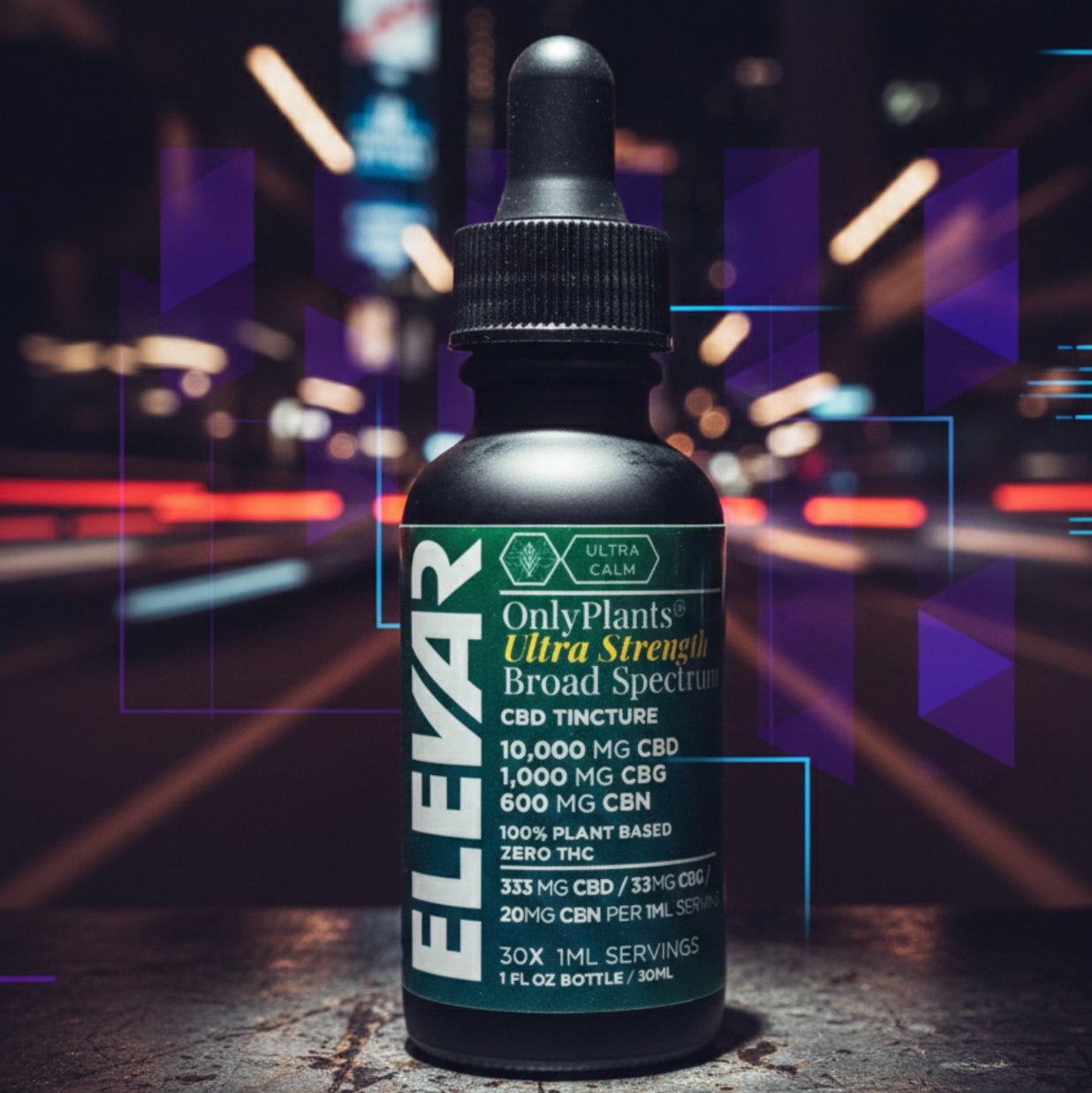 ELEVAR 10,000mg BROAD SPECTRUM ULTRA CBD TINCTURE W/ CBG & CBN