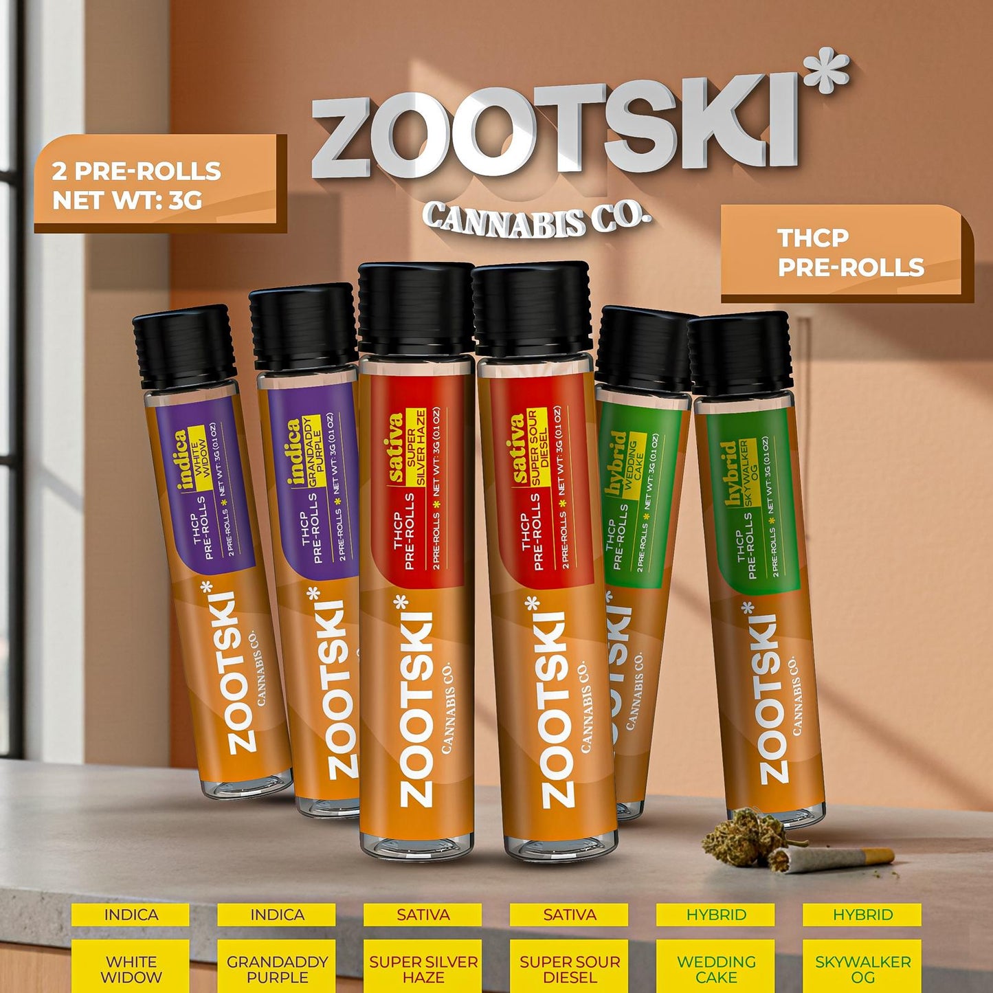 ZOOTSKI THCP 1.5g PRE-ROLLS