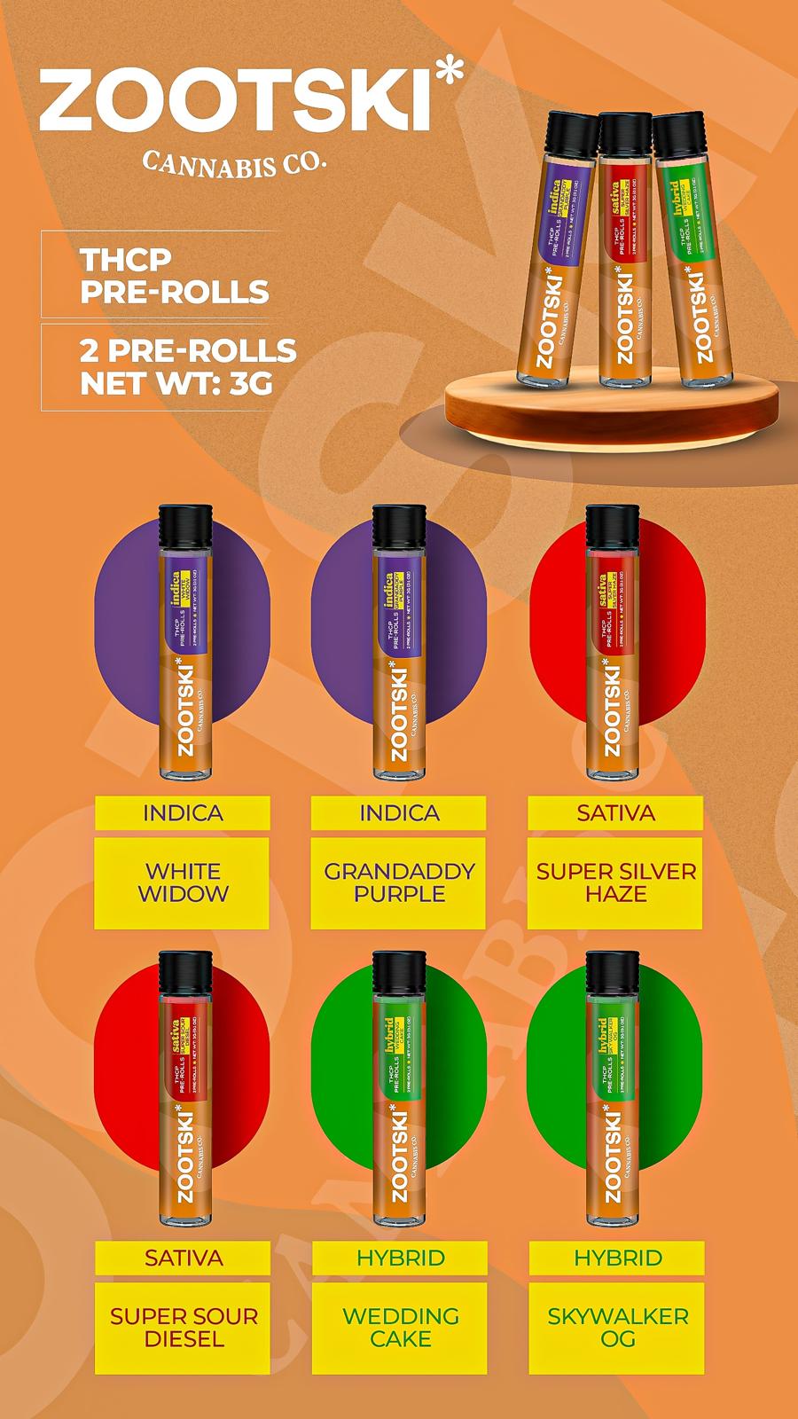 ZOOTSKI THCP 1.5g PRE-ROLLS